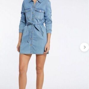 Sanctuary The Denim Shirt Dress Spring Breeze Large